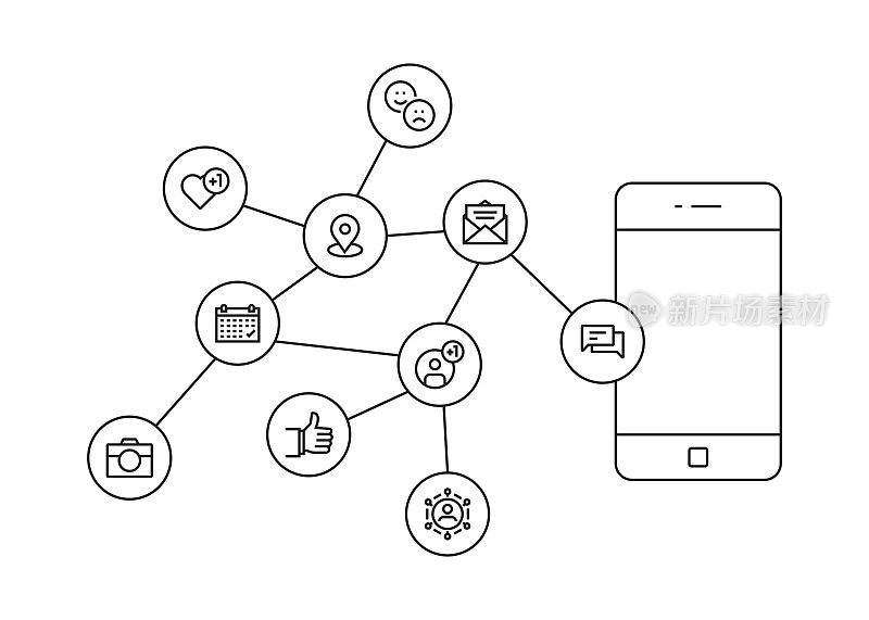 Social Media and Social Network Concept with Icons